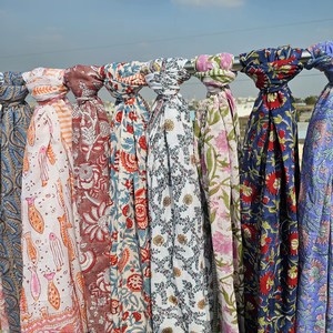 Pareo de Algodón Estampado a Mano, Calidad de Exportación, Bufanda de Playa India, Dupatta, Fabricante Mayorista - Product Image 1