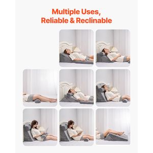 Juego de 4 Cuñas Ortopédicas Ajustables para Cama, Soporte Tejido para Brazos, Piernas, Cuello y Hombros, Almohada Postoperatoria para Dormir - Product Image 4
