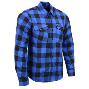 Chemise en flanelle à carreaux bleu et noir personnalisée pour hommes, en coton doux, à carreaux Buffalo, boutonnée, chemise de travail d'hiver, fournisseur en gros - Product Image 1