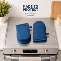 Ensemble de mini-gants de cuisine de qualité supérieure 12x16 cm |   Gants de cuisine en coton résistants à la chaleur |   Supports de casseroles pour la cuisson, la cuisson au barbecue, le micro-ondes et les surfaces chaudes