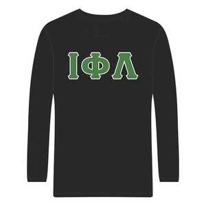 Iota Phi Lambda Sorority Black Long Sleeve Shirt Greek Letter Apparel Womens Casual Crewneck <b>Top</b> Premium Quality Wear - Product Image 1