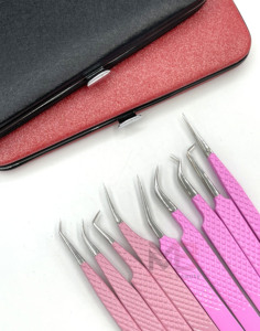 Pinzas Profesionales para Vello Facial, Pinzas de Precisión de Acero Inoxidable para Depilación de Cejas y Aplicación de Pestañas - Product Image 4