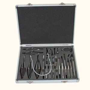 Kit de Cataratas de Acero Inoxidable, Juego de Cirugía Oftálmica Menor de Cataratas con Caja, 21 Piezas de Acero, Manual, Certificado CE - Product Image 5