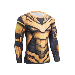 2026 Wholesale Men's Sublimated Rash Guard Full Sleeve Quick Dry Lightweight Spandex/Nylon 240g Comfortable Fit Custom Logo - Product Image 4