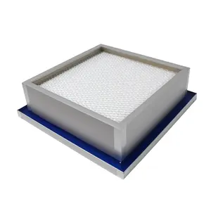 Tabung aliran laboratorium pabrik penggantian lipit serat kaca gel penyegelan h14 penyaring hepa untuk kotak hepa