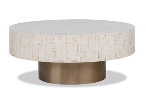 Table basse ronde en os incrusté, vente en gros, prix usine, design premium, meilleur design - Product Image 3