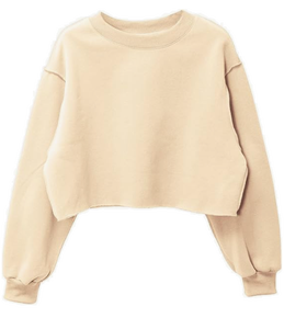 Wholesale SBEA IMPEX Girls' <b>Cropped</b> Hoodie Short Sleeve Fleece Sweatshirt Casual Oversized Pullover Simple Eco-Friendly OEM ODM - Product Image 5