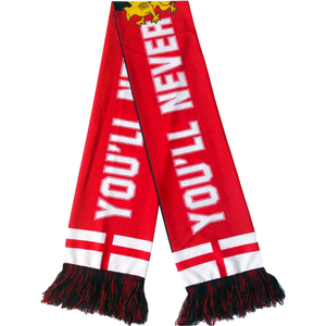 Écharpe unisexe en tricot double couche à motif éventail, accessoire chaud pour supporters d'événements sportifs - Product Image 1