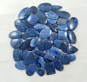 Radha Arts Cabochon en Dumortierite Bleue Naturelle, Pierre Semi-Précieuse en Vrac 25-35mm, pour la Fabrication de Bijoux en Argent et Laiton, Propriétés Curatives - Product Image 2