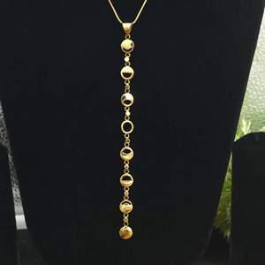 Collier pendentif phases lunaires en laiton avec longue chaîne, style céleste bohème minimaliste, bijoux de mode, fournisseur Inde - Product Image 1