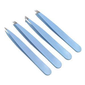 Pinzas de Cejas de Acero Inoxidable de Primera Calidad con Punta Inclinada para Depilación Facial, Ligeras y Ecológicas - Product Image 6