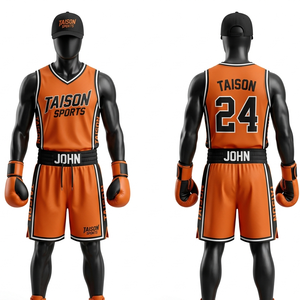 Premium 180 GSM Breathable Polyester Mesh Boxing Uniform Neon Green Grey Panel Design Custom Sublimation Logo - Product Image 4