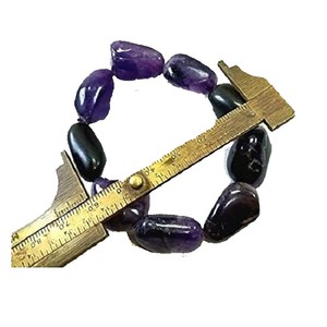 Bracelet en cristal, améthyste et agate noire, perles roulées 8 mm, pierre précieuse, bijoux de mode, cadeau pour homme et femme, énergie - Product Image 1