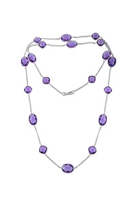 Collar de amatista en plata de ley 92.5 KLSS-40197 - Product Image 3