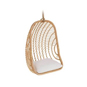 Fauteuil suspendu en rotin naturel, forme goutte d'eau, éco-responsable, fait main, pour balcon et jardin, provenant d'un fabricant vietnamien. - Product Image 1