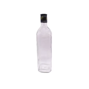 Saudi Arabia 700ml &amp; <b>750ml</b> Square Shaped Liquor Vodka Transparent Glass <b>Bottle</b> with Labels Wholesale - Product Image 1