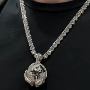 Exquisito colgante de rosa, tendencia Hip Hop, collar de pareja de estilo europeo y americano para mujeres y hombres, regalos encantadores - Product Image 1