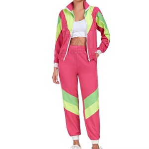 Ensemble coupe-vent unisexe imperméable couleur unie respirant 100 % coton avec doublure polaire sportive écologique 2-en-1 veste et survêtement - Product Image 2