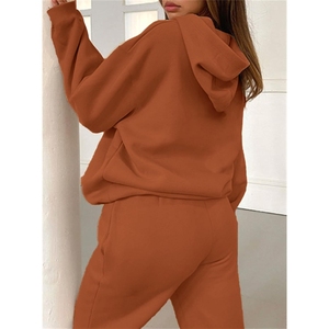 <b>Ladies</b> Loose Fit Hoodie And Sweatpants Tracksuit Set Full Sleeve Casual <b>Jogging</b> Training Wear Autumn Winter Leisurewear - Product Image 2
