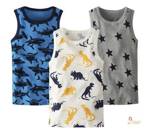 Chaleco Infantil para Niños, Informal, sin Mangas, de Algodón, Cómodo, Transpirable, Sólido, Corte Entallado - Product Image 1