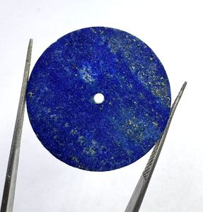 Cadran de montre en pierre précieuse lapis-lazuli bleu profond, 32 mm x 1,50 mm, rond, personnalisé - Product Image 5