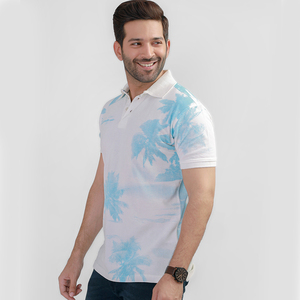 Custom Mens Floral Print Cotton Polo <b>Shirt</b> Short Sleeve Turn Down <b>Collar</b> Casual Summer Slim Fit Beach Wear <b>T</b>-<b>Shirt</b> For Men - Product Image 5