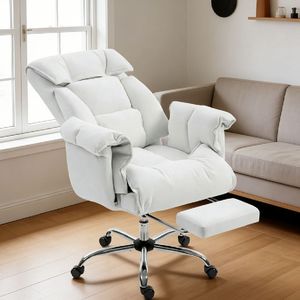Sedia da Ufficio Ergonomica con Comoda Pelle Sintetica e Meccanismo di Regolazione Maniglia in Nylon PU, Spedizioni Lunedì-Venerdì - Product Image 1