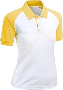 Polos raglán de manga corta para mujer de alta calidad 100% algodón 180gsm dos tonos OEM Bangladesh Factory Polo de moda - Product Image 5