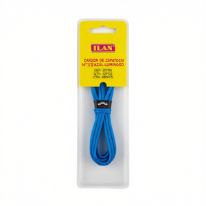 Ilan Shoelaces 140 Cm Blue Luminous For Sneakers - Product Image 1