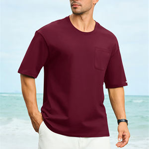 Camiseta de Manga Corta para Hombre, Cuello Redondo, 100% Algodón, Ecológica, de Secado Rápido, Estilo Holgado, Hombros Caídos, Alta Calidad, Venta al Por Mayor - Product Image 3