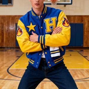 Chaqueta Universitaria Unisex con Logotipo Personalizado, Forro de Lona, Transpirable, Impermeable, de Alta Calidad, Uniforme para Equipo de Béisbol - Product Image 4