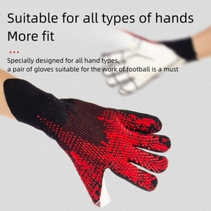 ถุงมือผู้รักษาประตูฟุตบอลแบบเต็มนิ้ว กันลื่น ระบายอากาศได้ดี วัสดุ PU สำหรับทุกเพศ สายรัดข้อมือสีขาว ป้องกันนิ้วโป้ง - Product Image 6