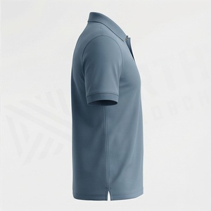 เสื้อโปโลผู้ชายสำหรับเล่นกอล์ฟช่วงฤดูร้อน ระบายอากาศได้ดี ผ้าฝ้าย ขนาดใหญ่พิเศษ ลายเรียบ ผ้าเจอร์ซีย์อัดแน่น เสื้อกีฬา พร้อมปักโลโก้ตามสั่ง - Product Image 3