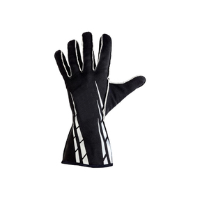 Gants de course unisexes à doigts entiers, en PU noir, antidérapants, pour le cyclisme en extérieur, design à panneaux, fermeture à enfiler - Product Image 3