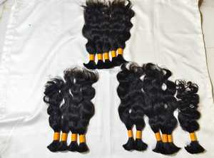 indian temple hair raw loose wave bundles best raw indian hair supplier Unprocessed Indian Remy Human Hair <b>Extensions</b> Silky Wavy - Product Image 5