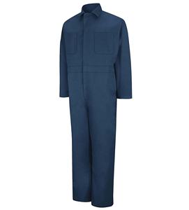 Overol de Trabajo Azul Marino para Hombre con Cuello a Rayas y Cierre Frontal de Cremallera, Diseño de Manga Larga - Product Image 5