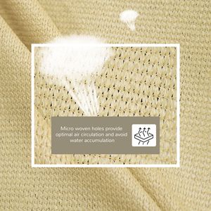 Tenda da Sole Quadrata 24x24ft per Esterni, Resistente ai Raggi UV, Colore Sabbia, Vele e Reti Ombreggianti - Product Image 4