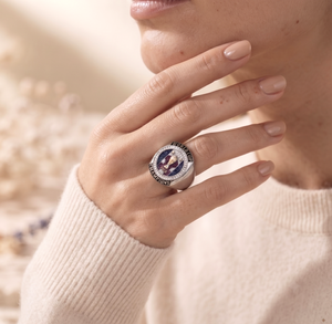 Champions Ring Sports Commemoration, <b>Trophy</b> Design Fan Gift, Round Pave Setting, Soccer <b>Trophy</b> Ring 925 Silver Moissanite - Product Image 5