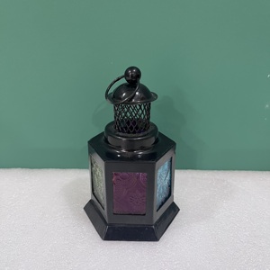 Mini Metal Candle <b>Lantern</b> Decorative Color Glass <b>Tea</b> <b>Light</b> Holder for Home Wedding Ramadan Decor - Product Image 4
