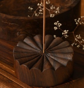 Floral Design Wood Incense Holder <b>Stick</b> Burner Ash Catcher For Home Office Aromatic <b>Diffuser</b> Incense Holder Meditation Accessory - Product Image 1