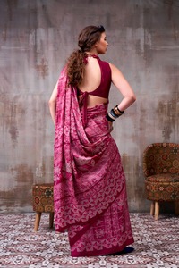 Indian Traditional Casual Satin <b>Silk</b> Saree in Printed for Daily Wear and Festive Function for Women Comfortable Fancy Outfit - Product Image 3