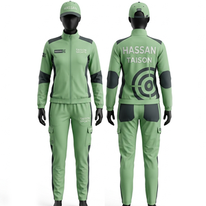 Ensemble de survêtement de cyclisme pour femmes, 240 GSM, polyester et élasthanne de qualité supérieure, respirant, design à panneaux vert et noir, logo personnalisé par sublimation - Product Image 1