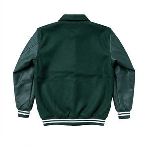 Custom Varsity <b>Jacket</b> Wool Body Sleeve Embroidered Letterman <b>Jacket</b> Wholesale Unisex Streetwear Summer Outerwear Apparel - Product Image 2