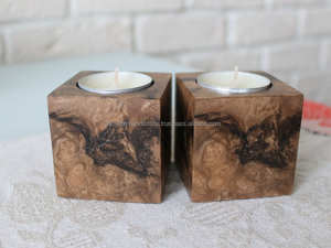 Traditional Wooden Carved T Light Holder for Diwali Lighting, <b>Mandir</b> Decor, and Home Use - Product Image 5