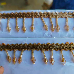 Accesorio de Ropa DIY: Cinta de Encaje con Perlas Bordadas para Sombreros, Decoración de Disfraces y Costura Textil - Product Image 2