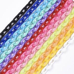 Wholesale Eco-friendly High Quality <b>Clear</b> Chunky Thin <b>Resin</b> Hand-painted Model Big Chain Link Home Office Room Decoration Multi - Product Image 2