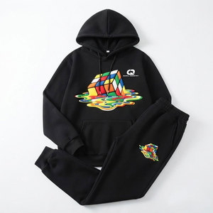Conjunto Deportivo Transpirable de Invierno con Sudadera de Tela Suave y Pantalones de Corte Recto para Viajes y Actividades Diarias - Product Image 1
