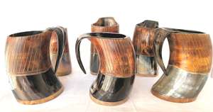 Tazas de Cuerno de Búfalo de Material Natural, Cuernos para Beber, Taza Vikinga de la India con Grabado de Logotipo Personalizado - Product Image 5