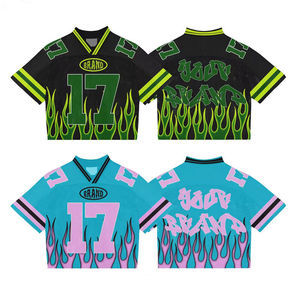 Camiseta de fútbol americano de malla para hombre, talla grande, sublimada, en blanco, con varios colores - Product Image 1