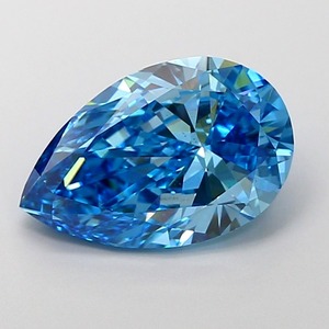 Diamant de laboratoire en forme de poire de 4,01 carats, couleur bleu vif fantaisie, clarté VS1, polissage excellent, pierre précieuse de luxe haut de gamme - Product Image 1